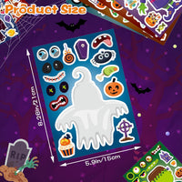 48PCS Halloween Make-a-face Stickers Halloween Characters Stickers - Halloween 16 Design - image 3