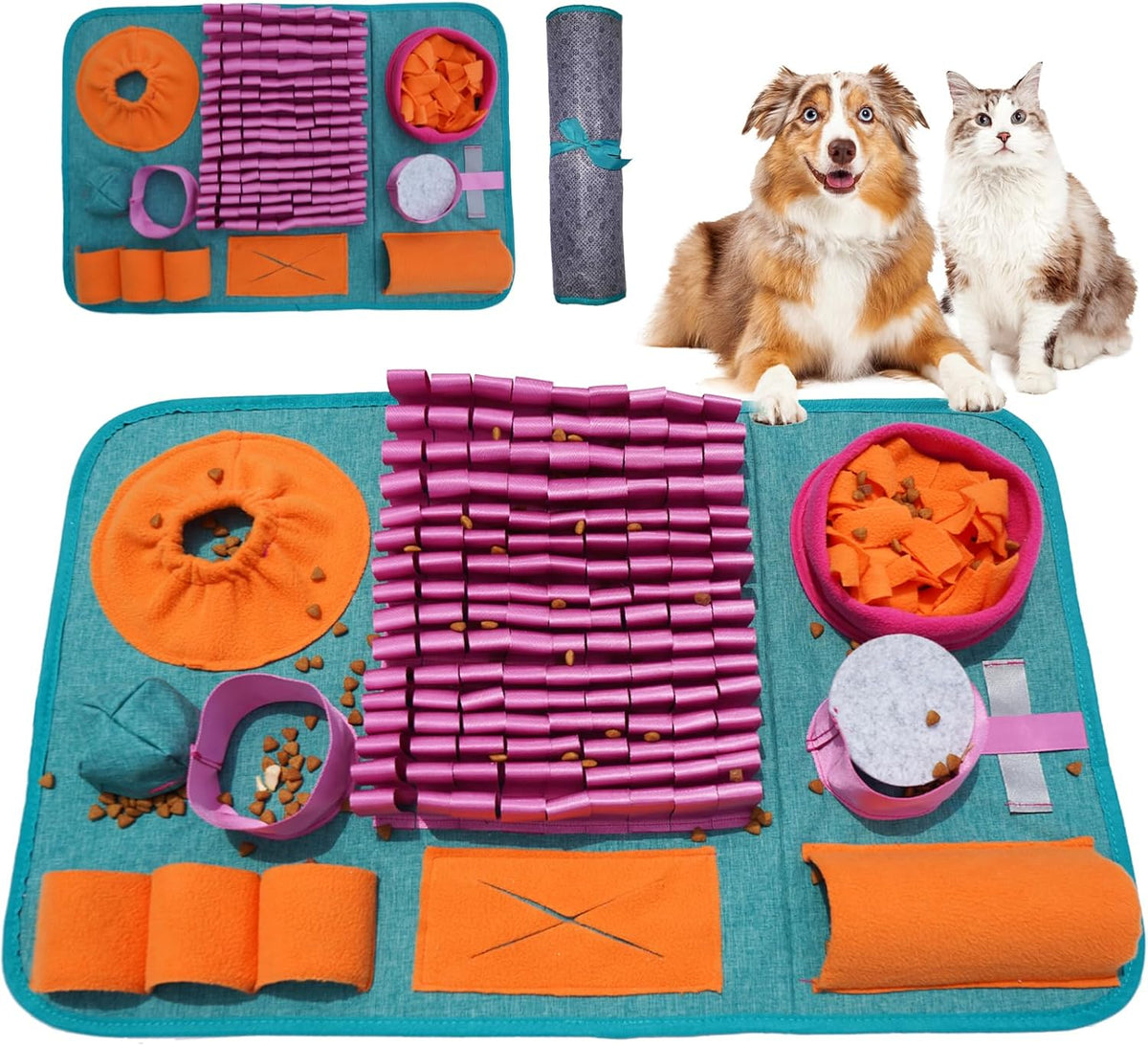 Snuffle mat for Dogs Iteractive Dog Puzzle Toy Used for Training - Red