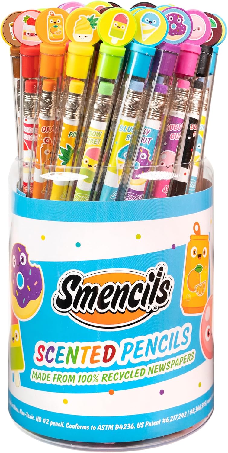 Halloween Smencils Cylinder, HB #2 Scented Smelly Pencils - Original