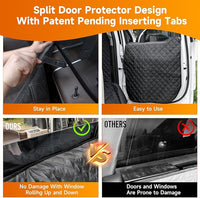 XL Dog Truck Seat Cover with Car Door Protector, for Trucks with Flip Up Rear Seats, Waterproof Full Coverage Dog Seat Cover for Full Size Crew Cab Trucks F150 F250