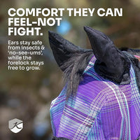 Kensington Signature Fly Mask w/Web Trim, Soft Mesh Ears & Forelock Opening Size: L-Average Color: 2021 - Atlantis