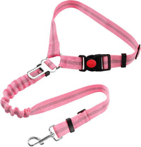 YAOHDAO Dog Seat Belt Harness for Car - Pink