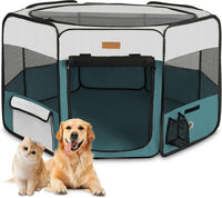 Akinerri Portable Dog Playpen - Small / Blue - image 4