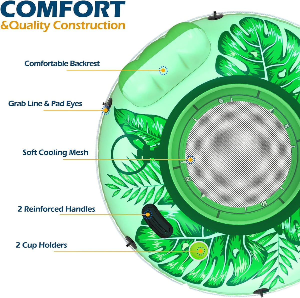 Jasonwell Inflatable River Tube Float - X-Large / Green - image 3