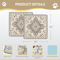 Washable Pee Pad for Dogs - White Medallion / 48" x 48" (2 Pack) - image 2