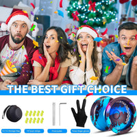 C130 YoYo Professional Responsive Yo yo Bearing for Kids Beginner - Dark Blue Pink yoyo - image 4