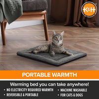 K&H Self-Warming Cat Bed Pad, Self Heating Pad - 21 X 17 Inches / Recyclable Box / Gray/Black - image 3