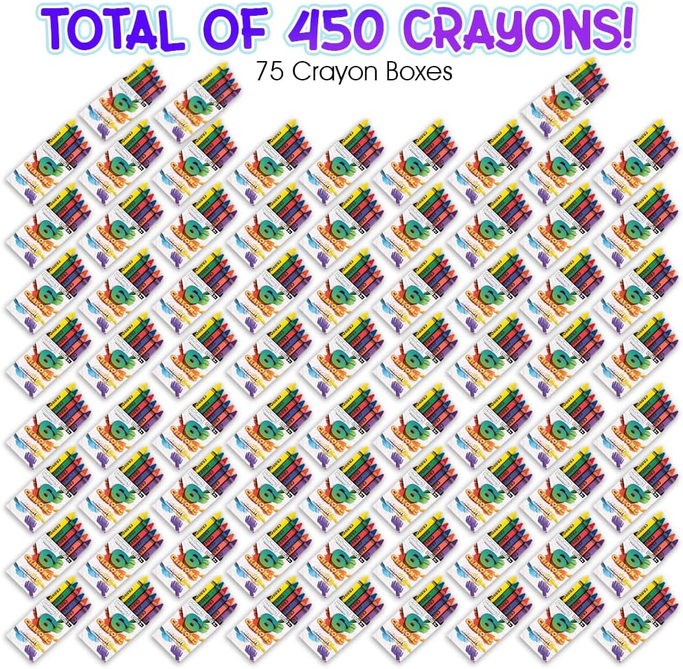 ArtCreativity Bulk Crayon Packs - 75 Set of 6-Packs (450 Ct) - image 2