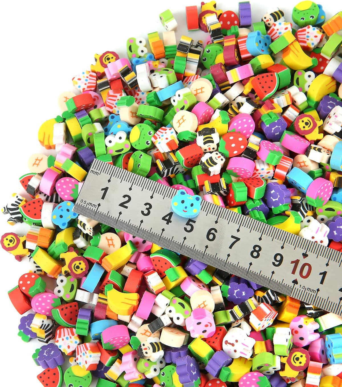 300 Pieces Mini Animal Fruit Erasers for Kids Bulk - 1000 PCS - image 2