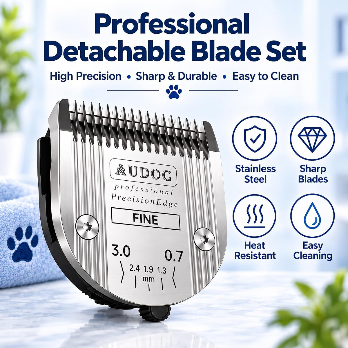 3Pack 5 in 1 Blades Dog Grooming Blade Compatible with Wahl Bravura - Silver-3Pack - image 2