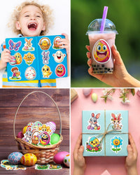 JCFIRE Halloween Stickers for Kids - Easter 100 Pcs - image 3