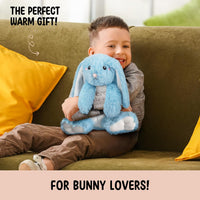 Bunny Microwavable & Weighted Stuffed Animals - Blue Bunny - image 4