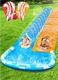 JOYIN 22.5ft Water Slides and 2 Bodyboards - Blue, Orange / 22.5FT