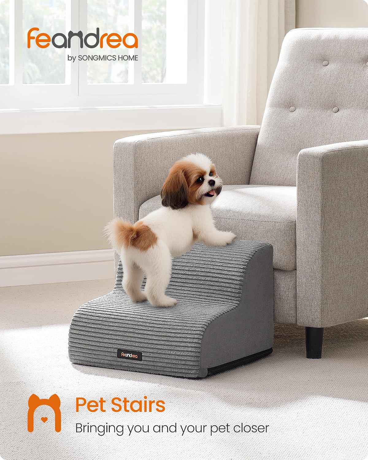 Feandrea 2-Step Dog Stairs, Waterproof, Anti-Slip, Gentle Slope – Essentials for Dogs - 2-Step - image 2