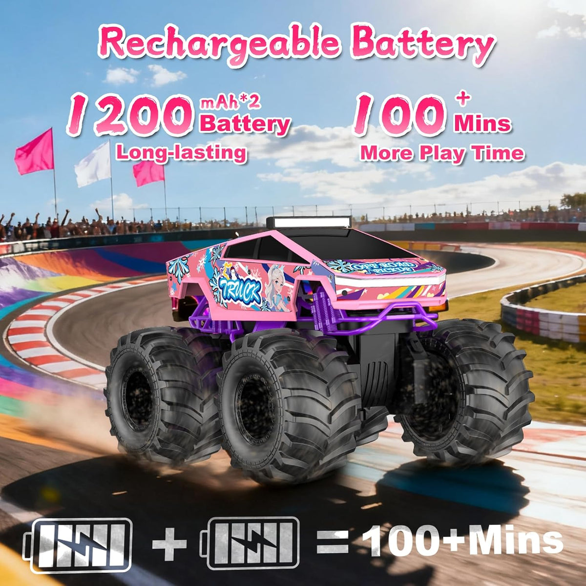 Amphibious Remote Control Car - Light Pink - image 4