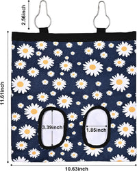 Upgraded Rabbits Hay Feeder Bag for Bunny, Guinea Pigs - Blue Daisy - image 2