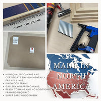 Nature Wall Art Prints - Ocean Forest Mountain Lake Canvas Landscapes - Small to Extra Large Living Room Bedroom Kitchen Bathroom Décor (Northern Lights Over Lake, 35L" x 53W" - 3 Panels)
