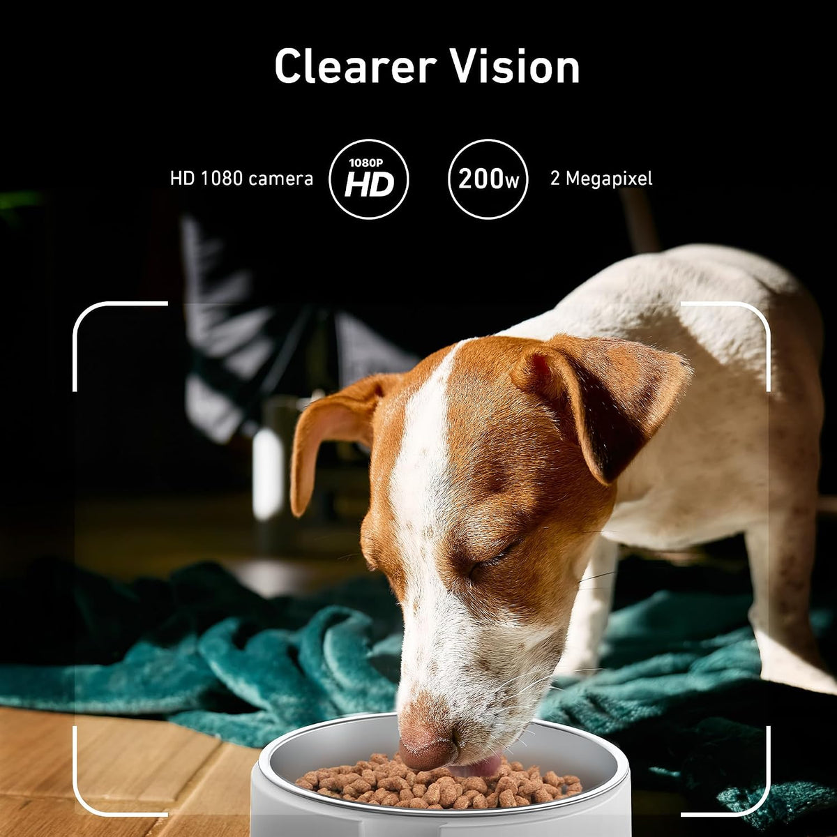 Automatic Cat Feeder for 2 Cats, Timed Cat Food Dispenser - Pure White / Camera & WiFi-One Bowl - image 3