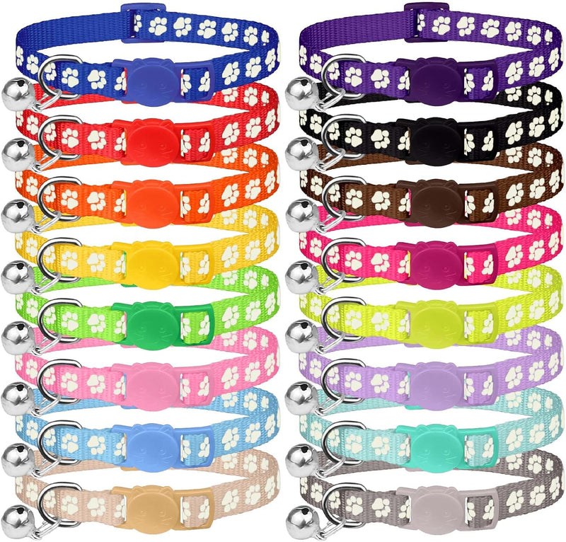 16 PCS Breakaway Cat Collars - 7.5"-12.6" / PAW