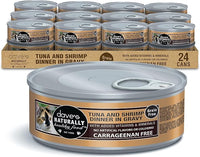 Dave's Pet Food Grain Free Wet Cat Food Gravy (Tuna & Shrimp Dinner in Gravy), Naturally Healthy Canned, Added Vitamins, 5.5 oz Cans (24 Pack)