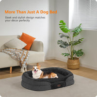 Orthopedic Waterproof Medium Dog Bed Sofa, Gel Memory Foam, 36" – Essentials for Dogs - Plush-Dark Grey / Medium(36 x 25.5 x 6 inch) - image 2