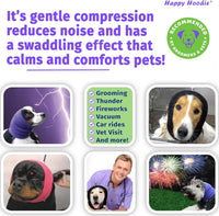 Happy Hoodie 2 Pack Dog and Cat Calming Band for Noise and Anxiety - Pink — 2-Pack: Small + (Med)Large - image 3