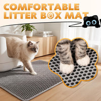 Cat Litter Mat 24"x15", Double Layer Waterproof Litterbox Mat - 30x24 Inch / Gray - image 2