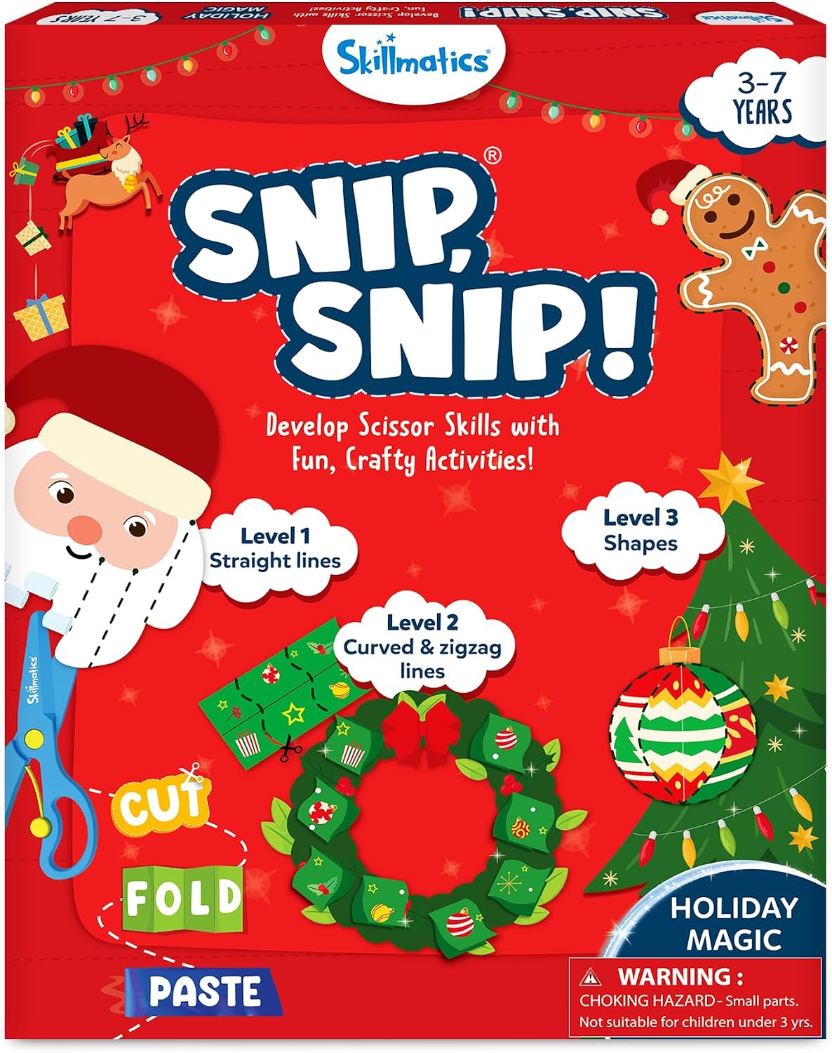 Skillmatics Snip, Scissor Skills, Felt Craft Activity - 6. Holiday Magic