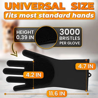 2-in-1 Cat and Dog Washing Gloves with 3000 Soft Bristles – Essentials for Dogs - Black - image 2