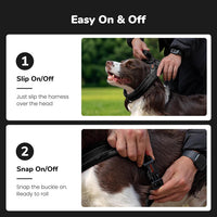 No Pull Dog Harness for Small Dogs, Soft Flannel Padded, XS - M:chest 21-27" / Black - image 3