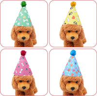 6PCS Dog Birthday Party Hats Felt for Small Medium Dogs Paw Bone – Essentials for Dogs - Party Hat / Large - image 2