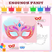 CHICAUP Paint with Water Coloring Books for Kids - Princess Mask Pink - image 3