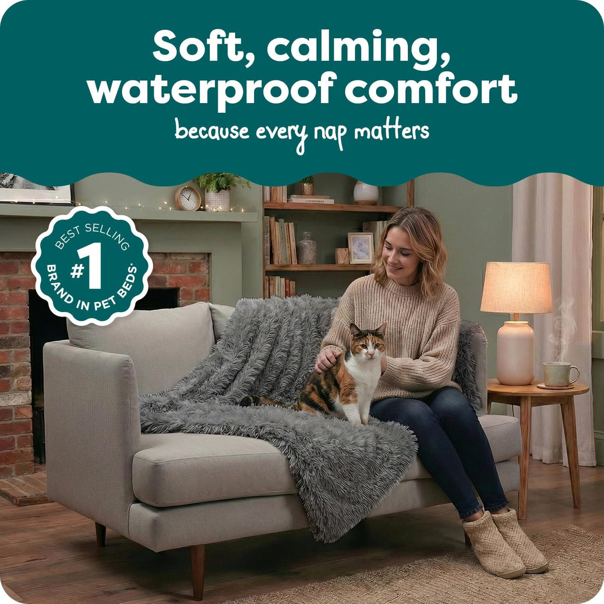 Furhaven Waterproof Throw Blanket for Dogs & Indoor Cats - Gray / X-Large - image 2