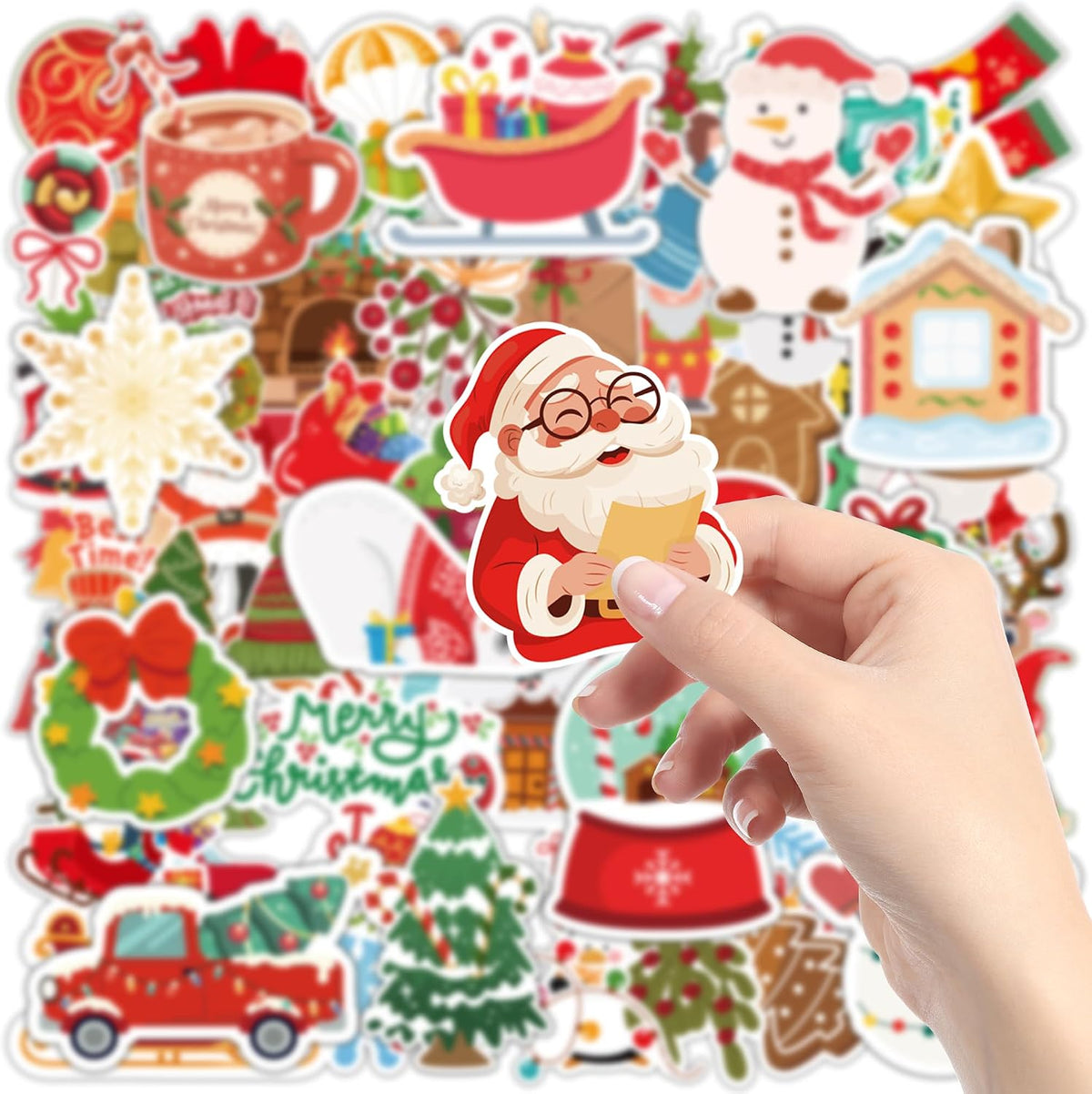 Stickers for Kids, Water Bottle Scrapbook Stickers for Toddlers - Christmas - image 3