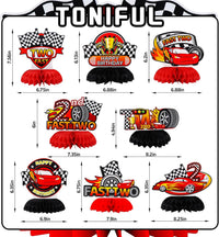 TONIFUL 1st Birthday Black Red Yellow Mouse Themed Table Centerpieces – Fun for Kids & Family - Race Two - image 2