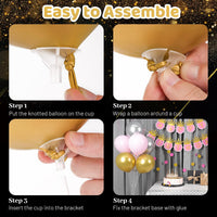 JOYYPOP 4 Sets Balloon Stand Kit For Table - 12 Pack Clear - image 3