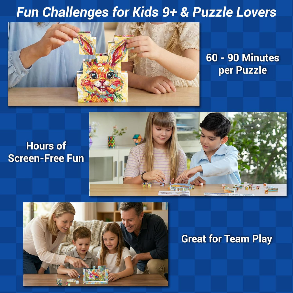 TOSY Picture Cube Enchanted Holiday 6-in-1 magnetic picture puzzle in frame - view 10