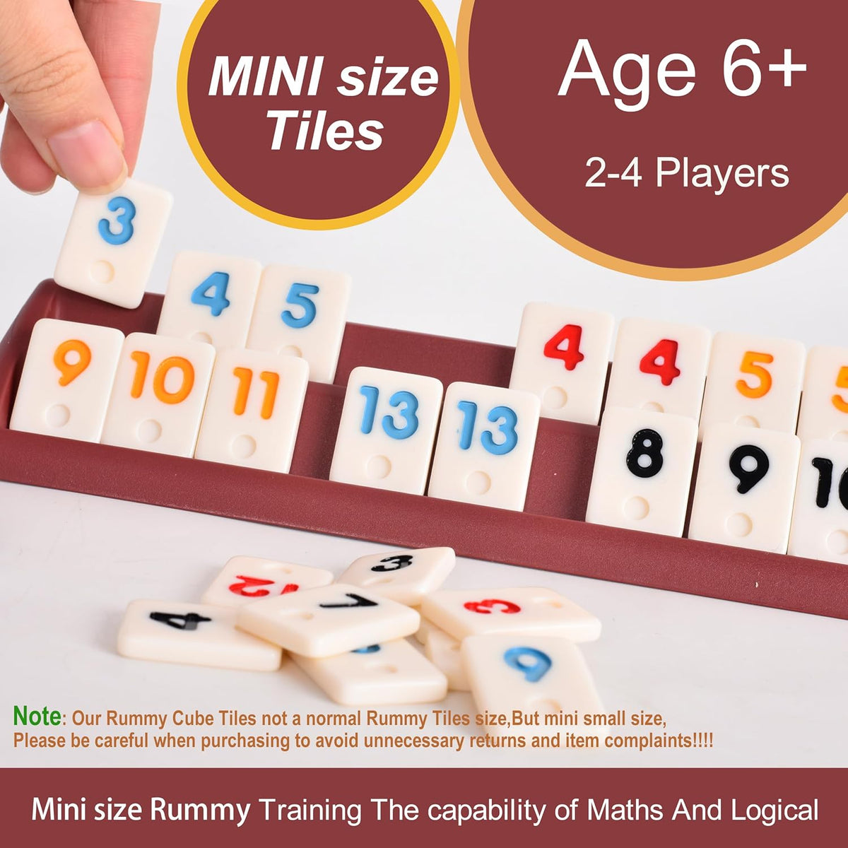 Smilejoy Mini Rummy Cube Game - Mini (2-6 player) - image 3