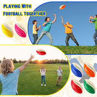 Jerify mini foam footballs for kids, 12 soft 5 inch spiral balls in 6 two-tone colors - view 27