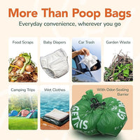 Biodegradable Dog Poop Bag - 90 Dog Waste Bags Total, Leakproof & Odor-Trapping, Durable Doggy Waste Bags – 6 Rolls (15 Pet Poop Bagі Per Roll), 13x9" Environment-friendly Potty Bags