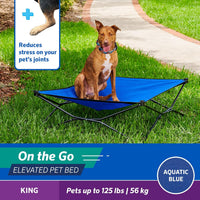 Coolaroo On-The-Go Elevated Dog Bed - King / Aquatic Blue - image 3