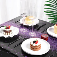 Tudomro 3 Pcs Plastic Happy Birthday Party Tablecloths - Black Purple / 3 - image 3