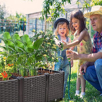 Raised Garden Bed Planter for Outdoor Plants Planter Box Elevated Garden Boxes Deepened Plant pots Perfect for Garden Patio Balcony Deck to Planting Flowers Vegetables Tomato and Herbs