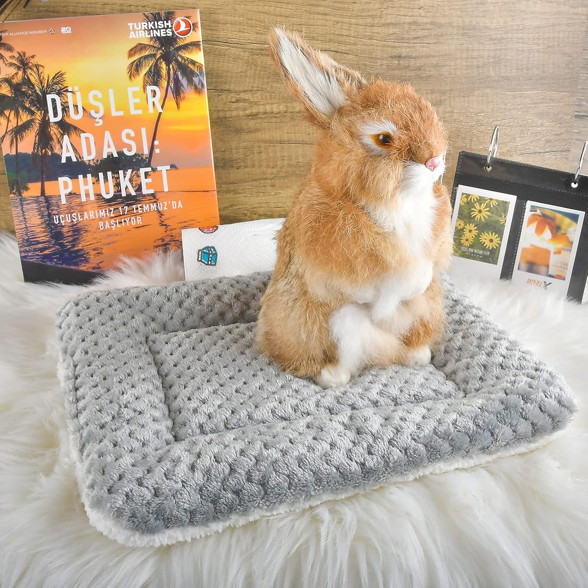 Small Animal Bed Mat, Soft & Warm, Suitable for Guinea Pig - XX-Large(19.7''x15.7'') / Mesh Grey - image 2