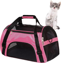 MuchL Cat Carrier for Cats Soft-Sided Travel Pat Carrier for Cat - Small-Pink