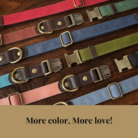 PU Leather Dog Collar for Small Dogs Puppy, Soft Lining, Green S – Essentials for Dogs - Light Blue / L: Neck 16-23", Width 1" - image 4