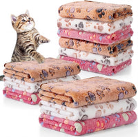 Tegeme 12 Pcs Puppy Blanket for Litter Dog Cat - Pink,beige ,Camel / 23 x 16 Inch