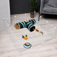 Guinea Pig Tunnel Hideout 3-Way Collapsible Small Pet Tubes - Blue Black - image 4