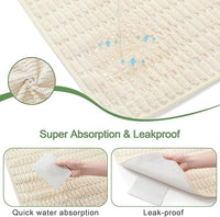 Washable Pee Pads for Dogs, 2 Pack Reusable Puppy Pads Dog Pads, Non-Slip Dog Pee Pads, Leakproof Pet Pee Pads Wee Wee Pads for Dogs. (Cream White, 30"x34"(Pack of 2))