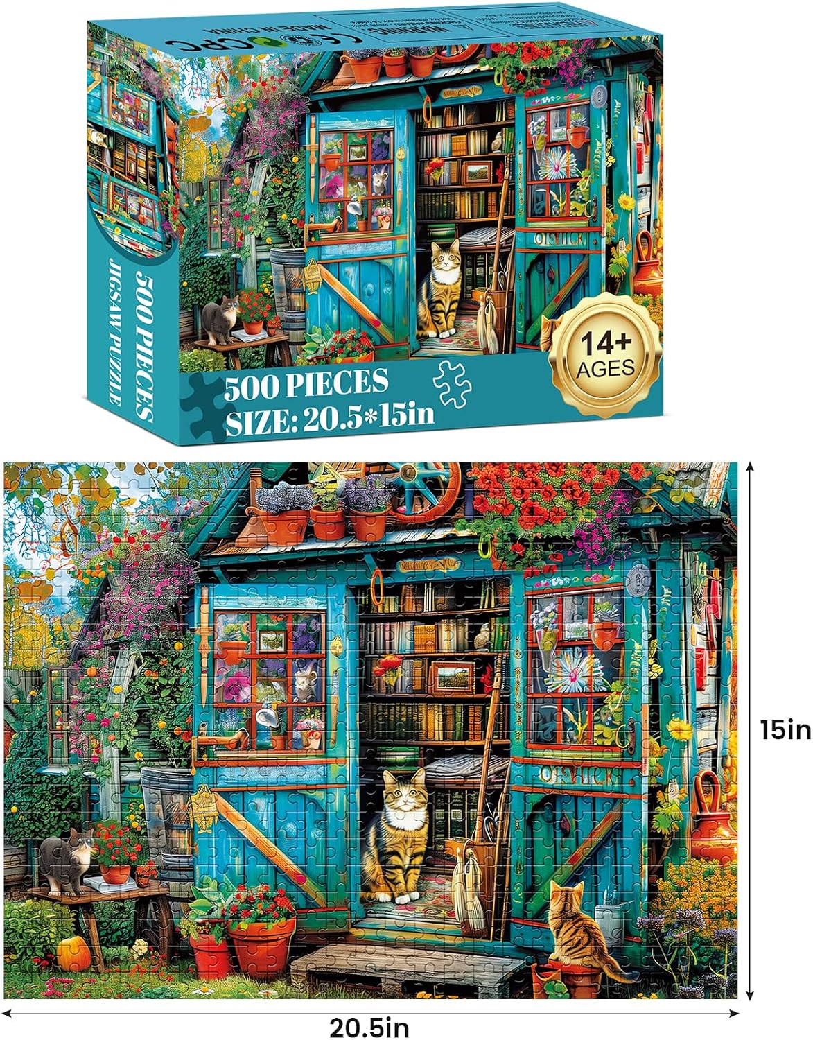 Jigsaw Puzzles for Adults 500 Pieces - Bookhouse - image 2